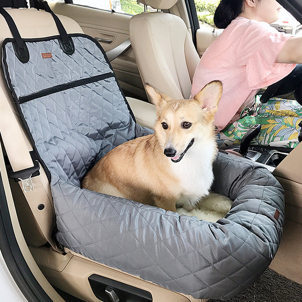 Multifunctional Pet Car Mat & Bed — 900D Oxford, Waterproof, Front & Rear Rows