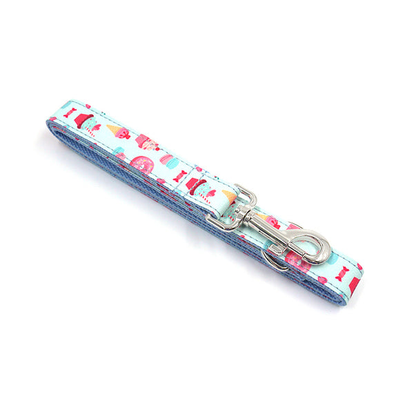 Pet Collar, Leash & Bow Set — Coordinated Polyester Walking Set with Bowtie