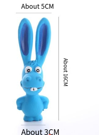 Squeaky Latex Bunny Dog Toy — Soft Chew Toy for Small & Medium Dogs