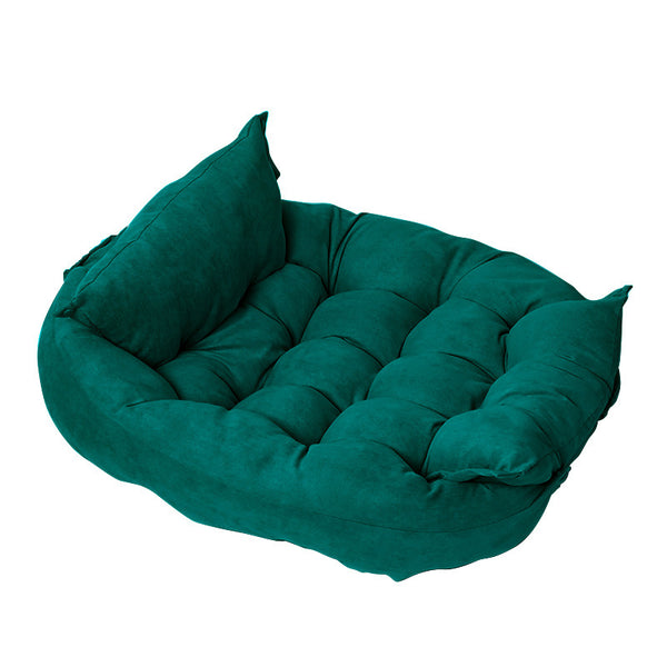 Foldable Pet Cushion — Imitation Deer Velvet, 11 Colors, Indoor & Car Use