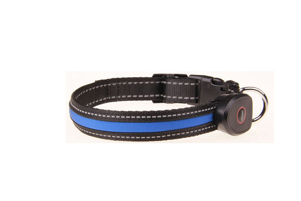 USB Rechargeable LED Dog Collar — Glowing Safety Collar for Night Walks