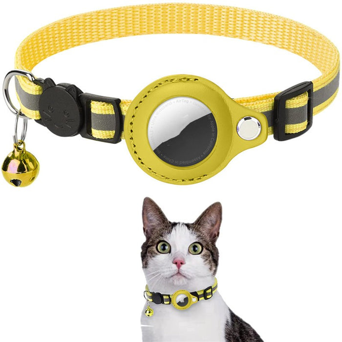 Reflective Cat & Dog Collar with Bell and AirTag Holder