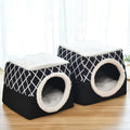 Space Capsule Pet Bed — Dual Use Villa for Cats & Dogs, Velvet + Sponge