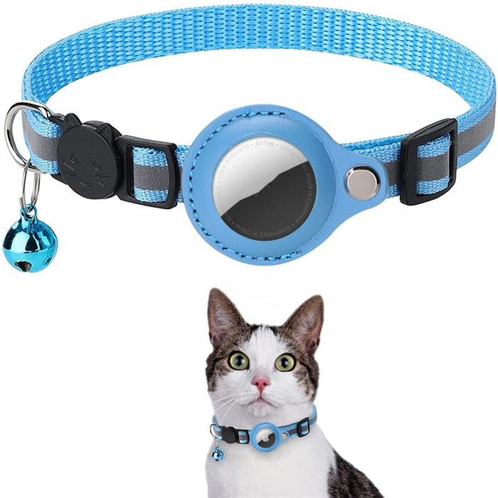 Reflective Cat & Dog Collar with Bell and AirTag Holder