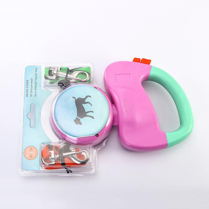 Retractable Dual Dog Walking Leash for Pets