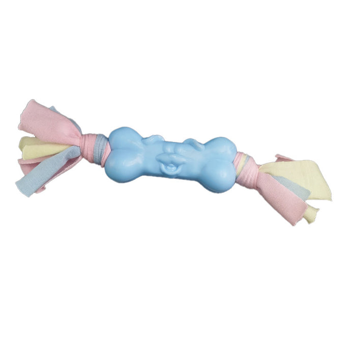TPR & Cotton Dog Bone Chew Toy — Molar Relief, Teeth Cleaning