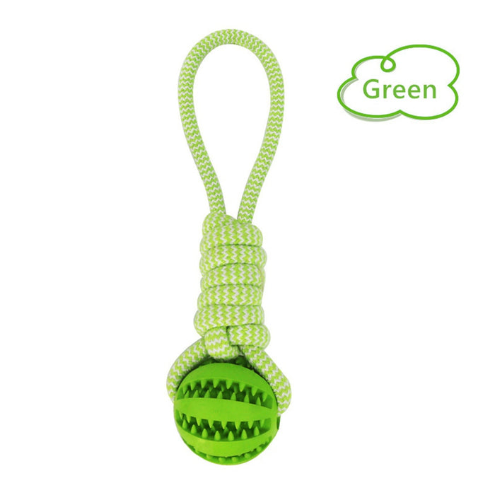 Interactive Rubber Dog Toys with Treats and Ropes