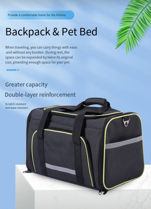 Foldable Shoulder Pet Carrier Bag — Oxford Fabric, Travel-Ready