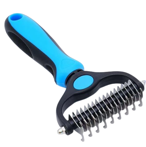 Professional Dual-Sided Dematting Brush — Undercoat & Detangling Brush for Dogs