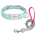 Personalized Engraved Dog Collar — Custom Name, Durable Nylon, Metal Buckle
