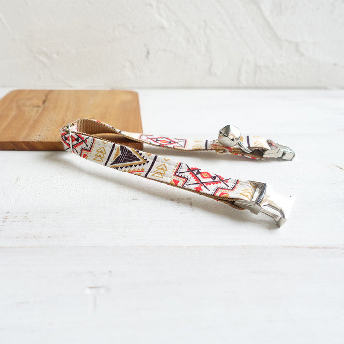 MUTTCO Ethnic Print Cat Collar — Adjustable Polyester, Boho Design