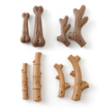 Durable Pine Wood Dog Chew Toy - Bone Shape Interactive