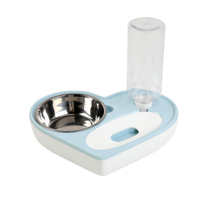 Double Pet Bowl — Dual Compartment, Non-Wet Mouth Design for Cats & Dogs