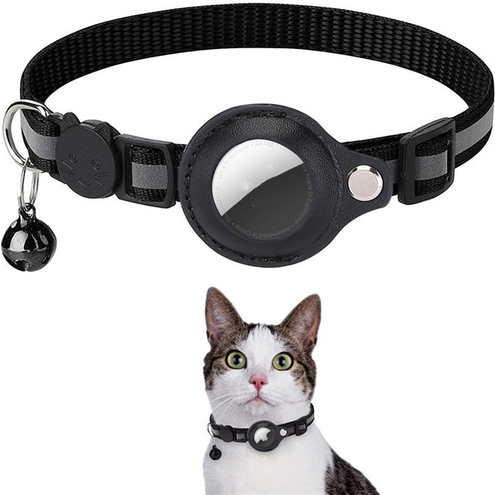 Reflective Cat & Dog Collar with Bell and AirTag Holder