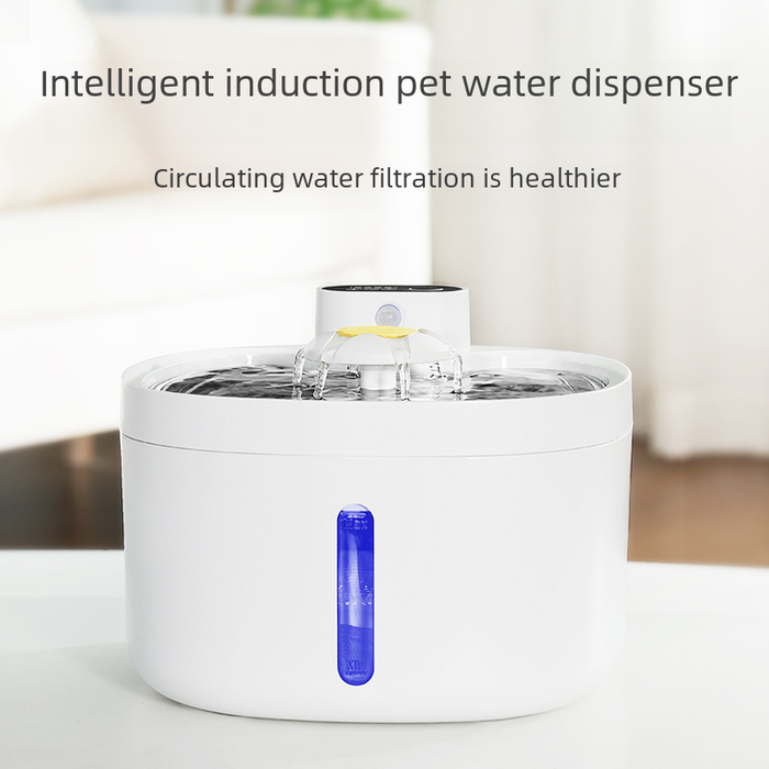 Smart Wireless Pet Water Fountain — 2.6L, Stainless Steel Bowl, Auto-Flow