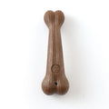 Durable Pine Wood Dog Chew Toy - Bone Shape Interactive