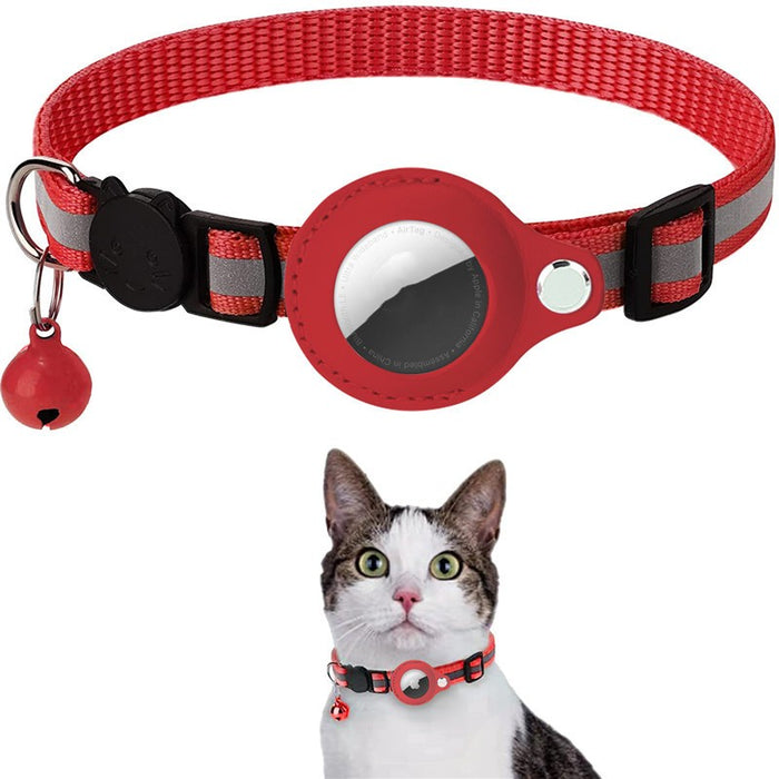 Reflective Cat & Dog Collar with Bell and AirTag Holder