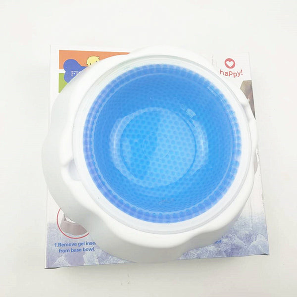 Summer Cooling Pet Bowl — Condensation-Bead Ice Bowl for Dogs & Cats