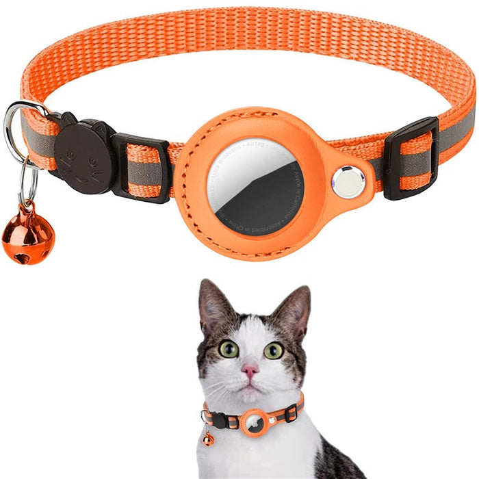Reflective Cat & Dog Collar with Bell and AirTag Holder