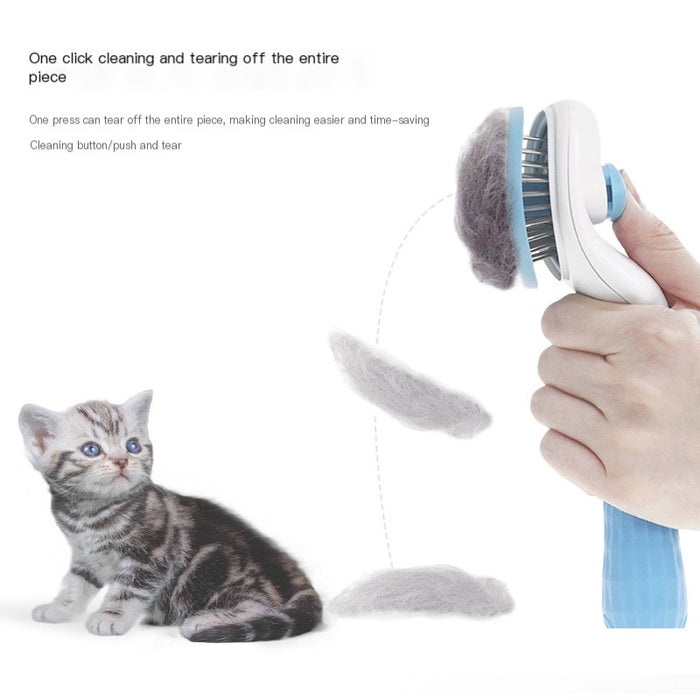 Pet Grooming Brush for Cats and Dogs with De-Shedding Features