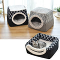 Space Capsule Pet Bed — Dual Use Villa for Cats & Dogs, Velvet + Sponge