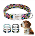 Personalized Engraved Dog Collar — Custom Name, Durable Nylon, Metal Buckle