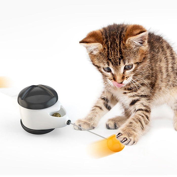 Cat Wobble Toy with Treat Dispenser — Self-Righting ABS Ball