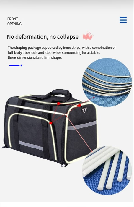 Foldable Shoulder Pet Carrier Bag — Oxford Fabric, Travel-Ready