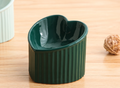 Slanted Ceramic Cat Bowl — Raised Angle for Easier Eating