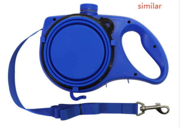 Dog Leash with Water Bottle — 1.2m Outdoor Traction Rope with Built-In Hydration