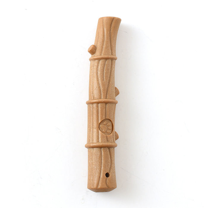 Durable Pine Wood Dog Chew Toy - Bone Shape Interactive