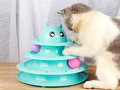 3-Tier Cat Spinning Ball Tower — Interactive Track Toy for Endless Play