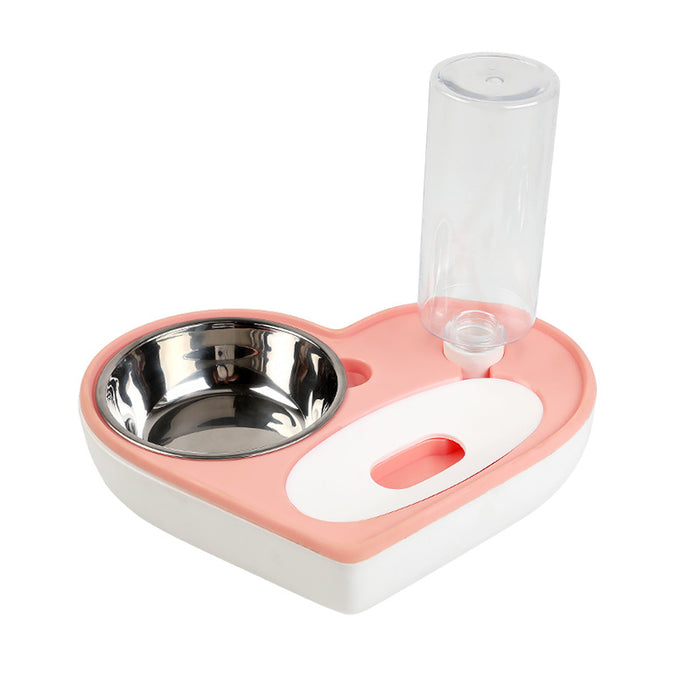 Double Pet Bowl — Dual Compartment, Non-Wet Mouth Design for Cats & Dogs