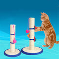 Cat Scratching Post with Round Base and Toy Ball