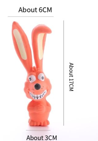 Squeaky Latex Bunny Dog Toy — Soft Chew Toy for Small & Medium Dogs