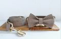 Plaid Dog Harness & Leash Set — Teddy Collar for XS–XL Breeds