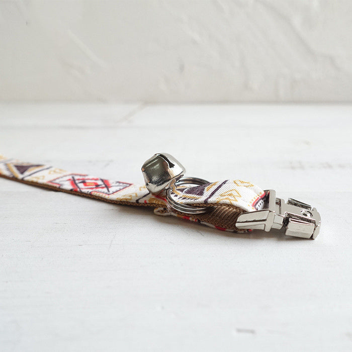 MUTTCO Ethnic Print Cat Collar — Adjustable Polyester, Boho Design