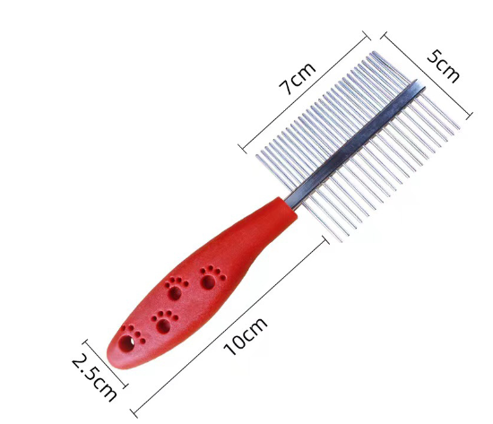 Dual-Sided Stainless Steel Pet Grooming Brush — De-Shed & Detangle for Dogs & Cats