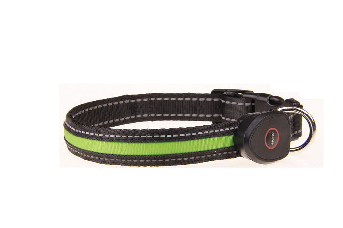 USB Rechargeable LED Dog Collar — Glowing Safety Collar for Night Walks