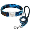 Personalized Engraved Dog Collar — Custom Name, Durable Nylon, Metal Buckle