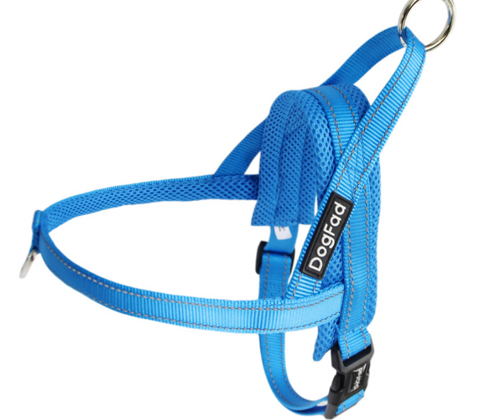 No-Pull Dog Chest Harness — Adjustable Nylon, XS to L