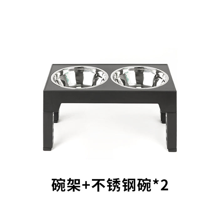 Elevated Slow Feeder Pet Bowl with Stainless Steel (2-in-1)