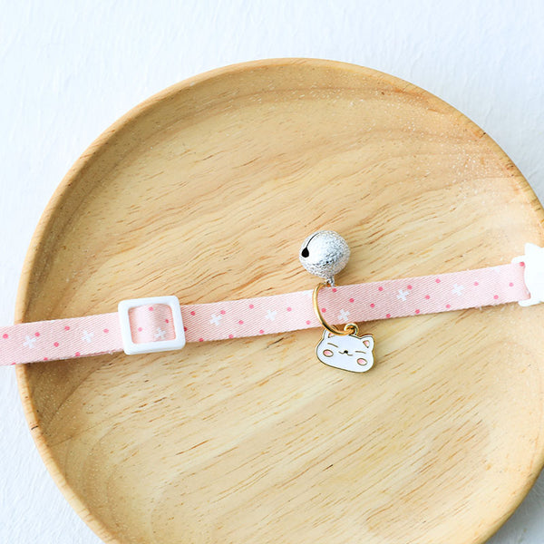 Cat & Dog Collar with Silver Bell — Anti-Lost Collar with Tag Slot