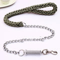 Hand-Woven Nylon Dog Leash — 8-Strand Braided, Anti-Bite Design