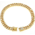 Diamond Hip Hop Dog Collar and Necklace Combo