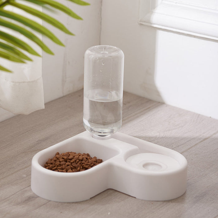 Double Pet Bowl — Dual Compartment, Non-Wet Mouth Design for Cats & Dogs