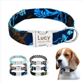 Personalized Engraved Dog Collar — Custom Name, Durable Nylon, Metal Buckle