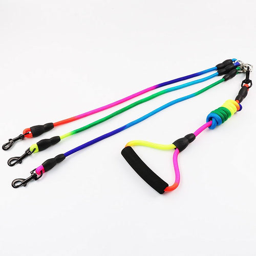3-Way Dog Leash — One-Hand Walking Leash for Up to Three Dogs