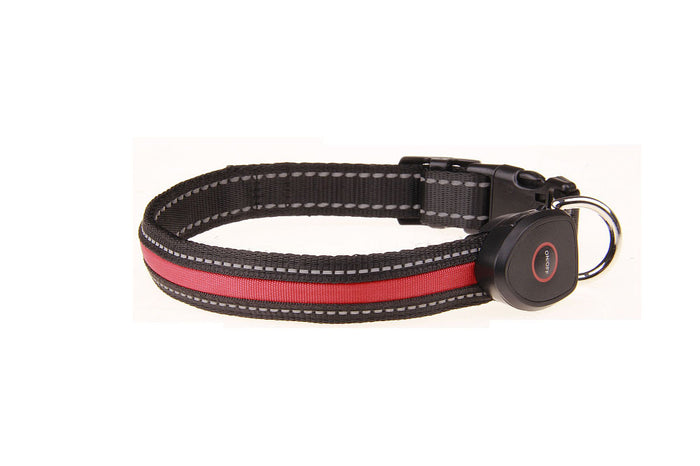 USB Rechargeable LED Dog Collar — Glowing Safety Collar for Night Walks