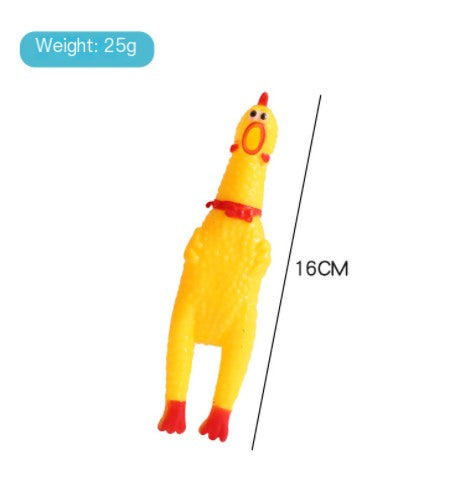 Squeaky Chicken Dog Toy — Durable Vinyl Chew for Teeth Grinding & Play
